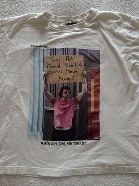 Zara White Graphic Tee